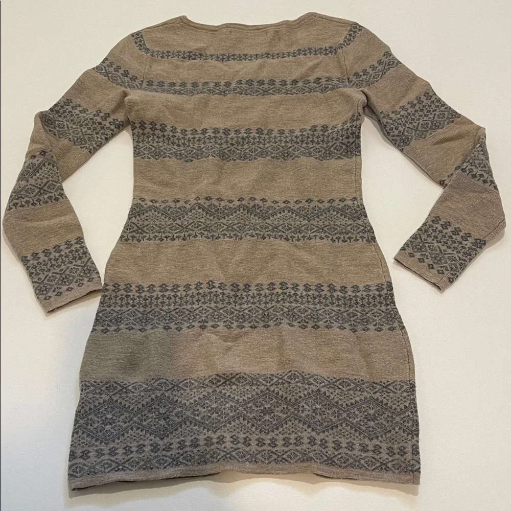 Krimson Klover 100% Wool Long-Sleeve Sweater Dress Lagenlook
